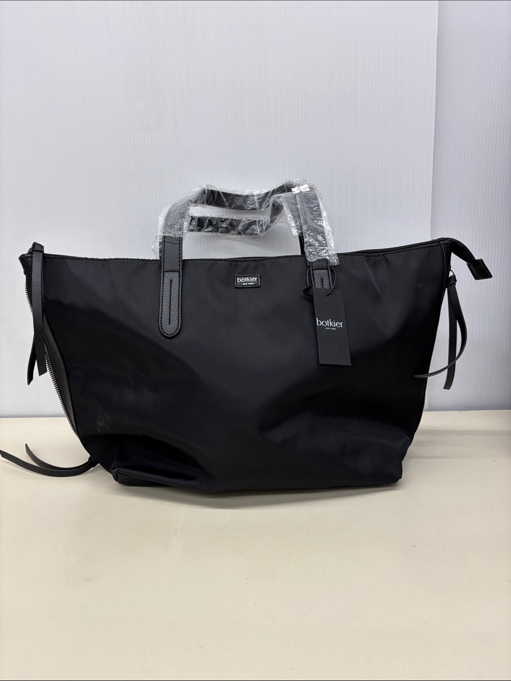 Botkier Black Nylon Shoulder Tote with Dual Handles
